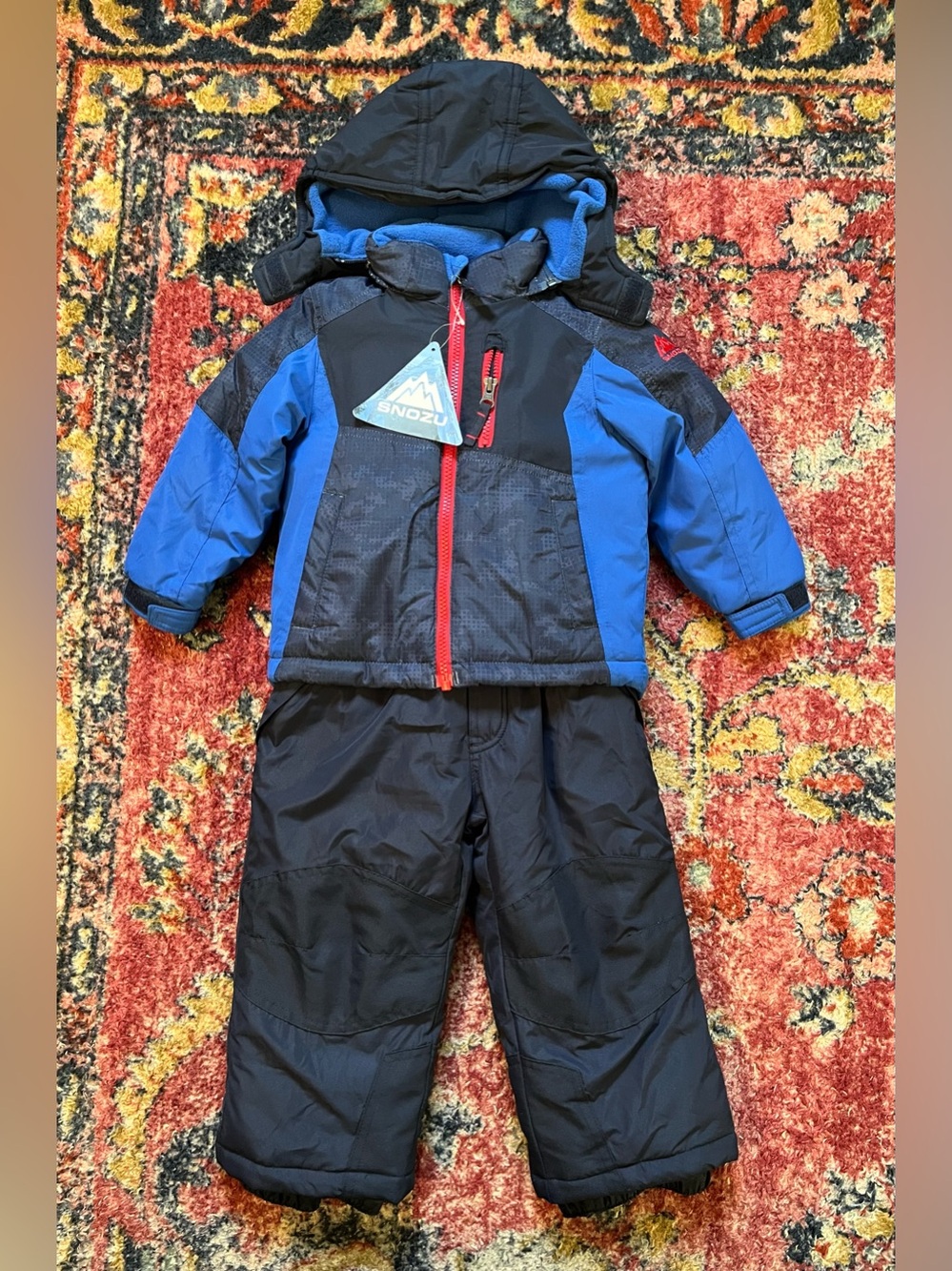 Snozu Blue, Black & Red Kids 2 Piece Snow Suit size 2T *NWT